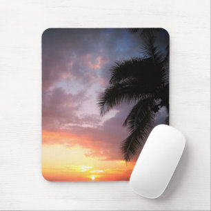 Mousepad pôr do sol tropical do sonho da palma