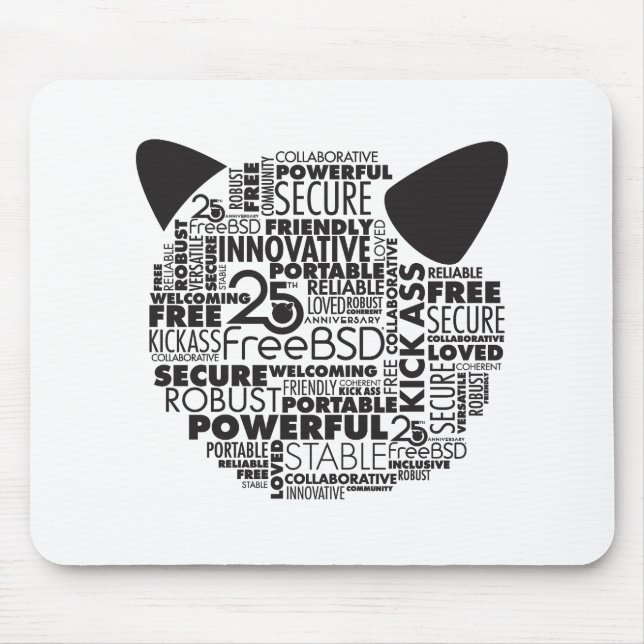 Mousepad Por que eu adoro o mouse do aniversário de 25 do F (Frente)