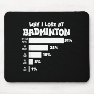 Mousepad Por Que Perco No Badminton Desculpas Divertidas Pe