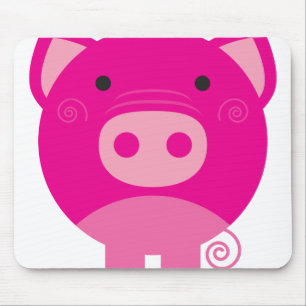Mousepad Porco cor-de-rosa