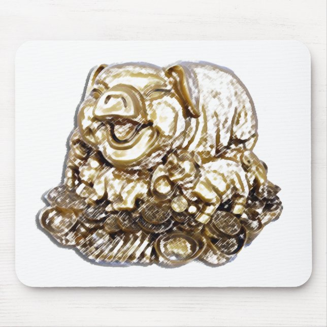 Mousepad Porco de Feng Shui (Frente)