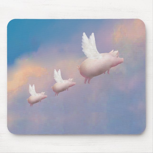 Mousepad porco do vôo com leitão do vôo (Frente)