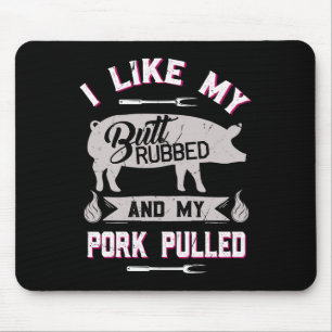 Mousepad Porco Engraçado De Churrasco Engraçado Porco Puxad