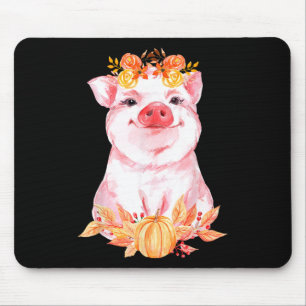 Mousepad Porco Feliz, Porco Fritual, outono, Fazendas
