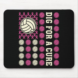 Mousepad Porco Para Cancer De Voleibol Rosa De Fita Cura