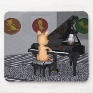 Mousepad Porco Tocando Grande Piano