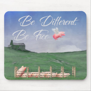 Mousepad Porco Voador Diferente