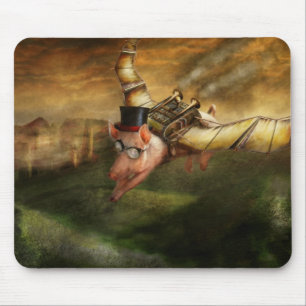 Mousepad Porco Voador - Steampunk - Os porcos voadores