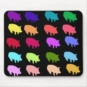 Mousepad Porcos do arco-íris