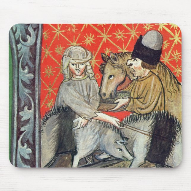Mousepad Porcos e cavalos da criação de animais (Frente)