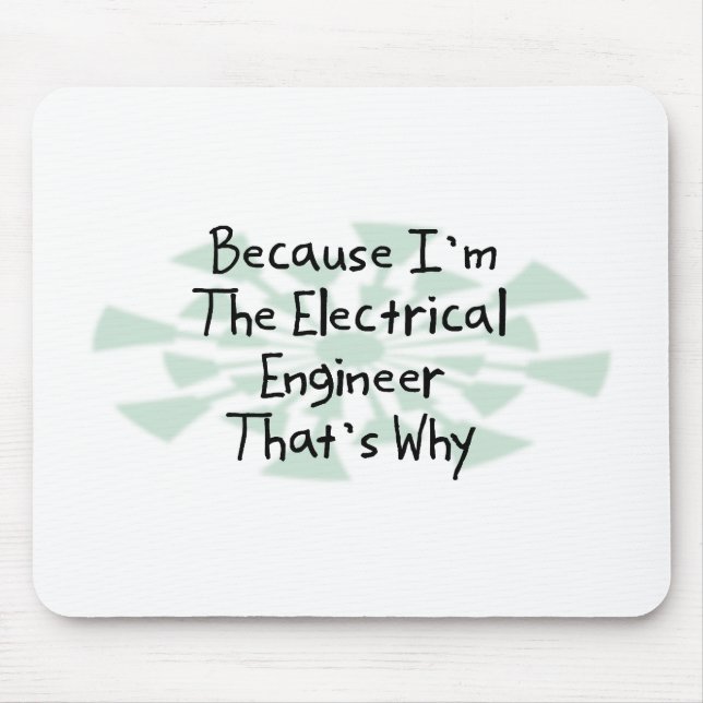 Mousepad Porque eu sou o engenheiro electrotécnico (Frente)