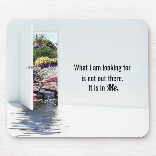 Mousepad Porta aberta no jardim (Frente)