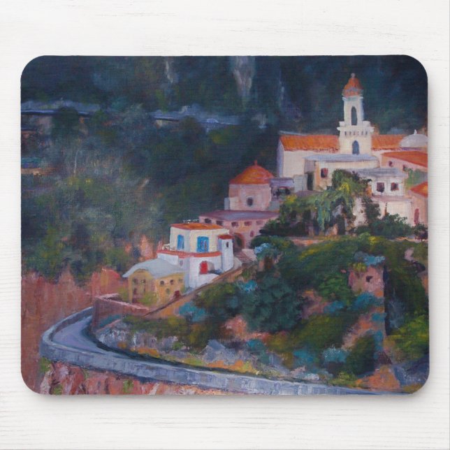 Mousepad Porta azul, o sótão do artista em Positano (Frente)
