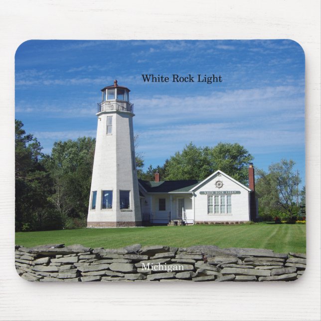 Mousepad Porta-bocas de Rock Branco (Frente)