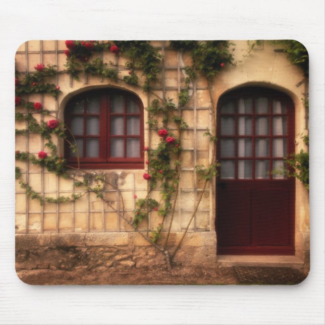 Mousepad Porta da casa de campo da rosa (Frente)