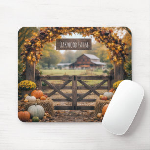 Mousepad Portão de Fazenda de Outono com Arco