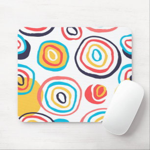 Mousepad Portas do Círculo Funky em Branco 