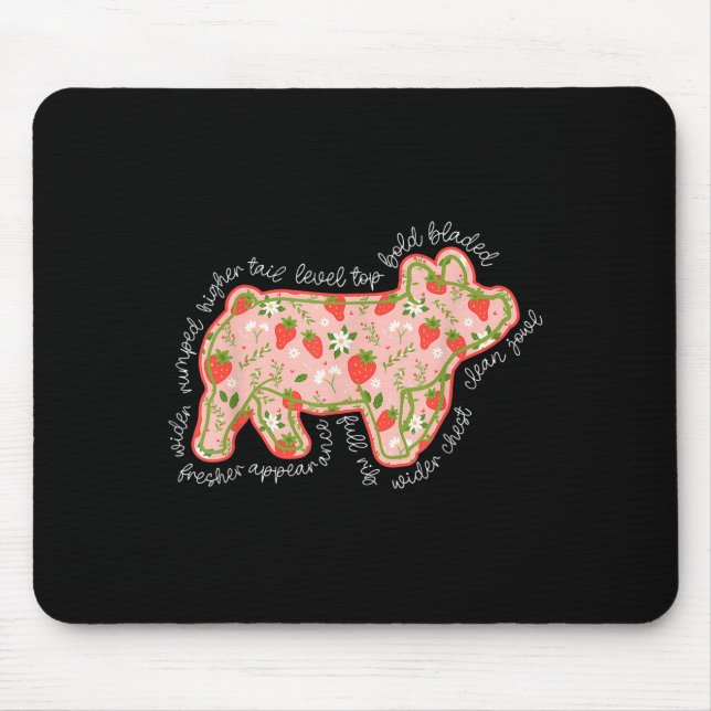 Mousepad Porte De Morango Mostra Pecuária Mamãe Cachorro B (Frente)
