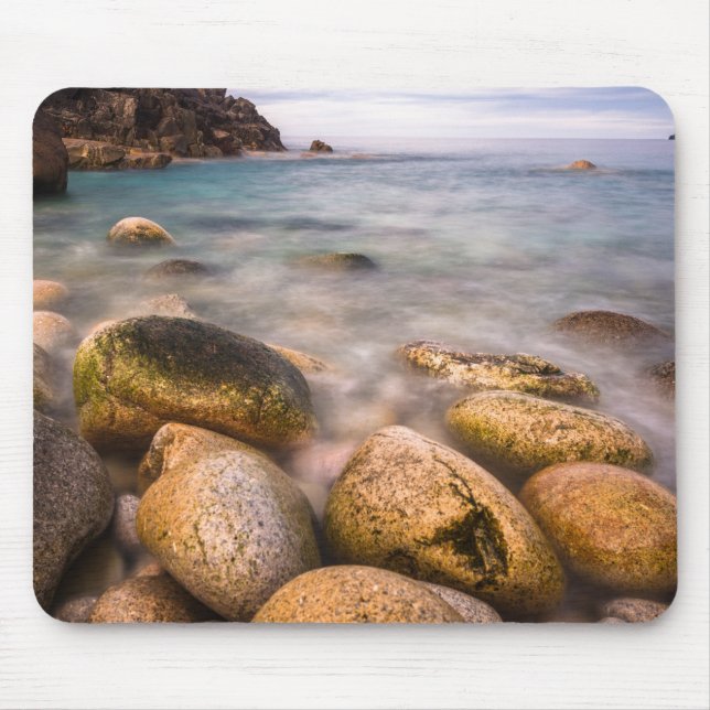 Mousepad Porth Nanven é uma enseada rochosa, Land's End, Co (Frente)