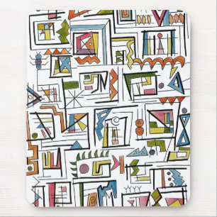 Mousepad Portland-Moderno Arte Geométrico Caprichoso