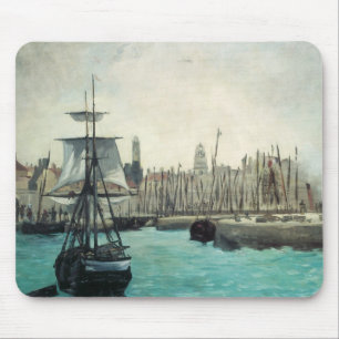 Mousepad Porto em Calais por Manet, Arte Impressionista Ant