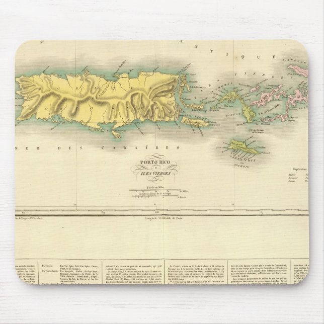 Mousepad Porto Rico, Ilhas Virgens (Frente)