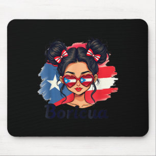 Mousepad Porto Rico Patrimônio Hispânico Coque Desgrenhado