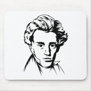 Mousepad Portra do existentialist da filosofia de Soren