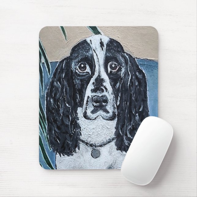 Mousepad Portrait of Cocker Spaniel Painting by Alfred Fox (Com mouse)