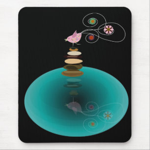 Mousepad pose de ioga, pose de pé de uma perna