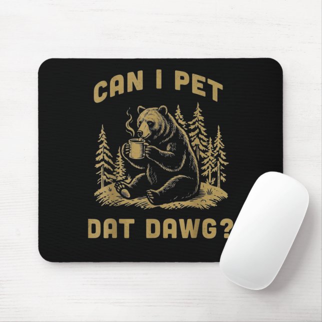 Mousepad Posso Acariciar Esse Cachorro Caminhante Divertido (Com mouse)