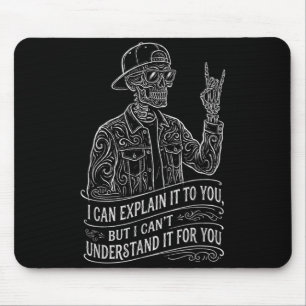 Mousepad Posso Explicar para Você Esqueleto Piada Engraçada