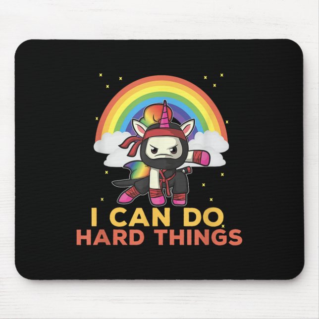 Mousepad Posso Fazer Coisas Duros No Arco-Íris Ninja (Frente)