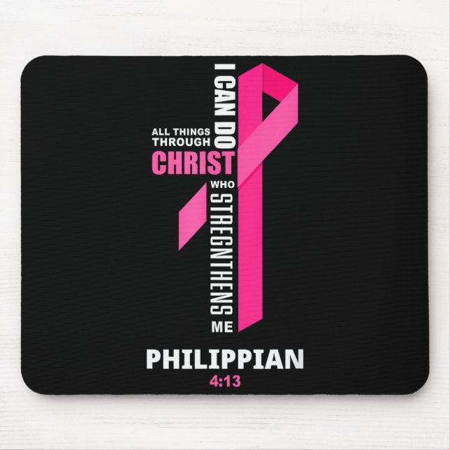 Mousepad Posso Fazer Todas as Coisas Através de Cristo Seio (Frente)