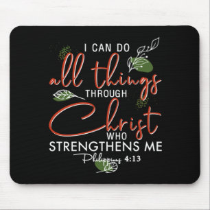 Mousepad Posso Fazer Tudo Através De Cristos Que Se Fortale