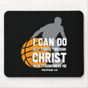 Mousepad Posso Fazer Tudo Através Do Cristo Christian Baske
