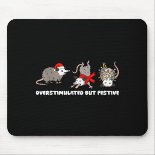 Mousepad Possum de Natal Engraçado Mas Superestimulado