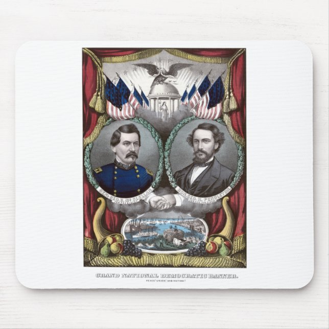 Mousepad Poster da campanha de McClellan e de Pendleton (Frente)