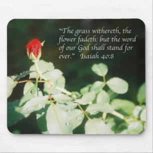 Mousepad Poster da escritura do 40:8 de Isaiah (botão da