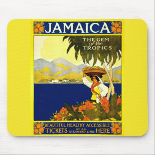 Mousepad Poster da Jamaica amarela