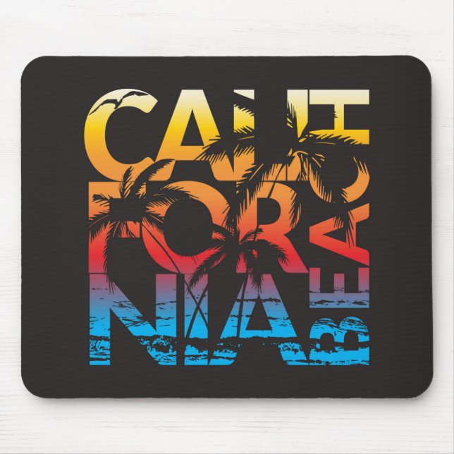 Mousepad Poster da praia de Califórnia (Frente)
