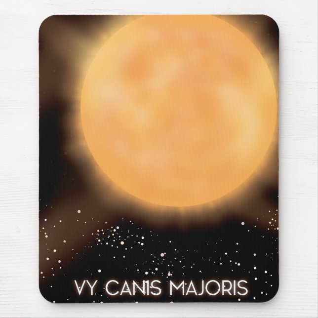 Mousepad Pôster de arte espacial do Sol VY Canis Majoris. (Frente)