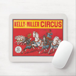 Mousepad Poster de Circo De Dois Homens Em Corrida De Carru