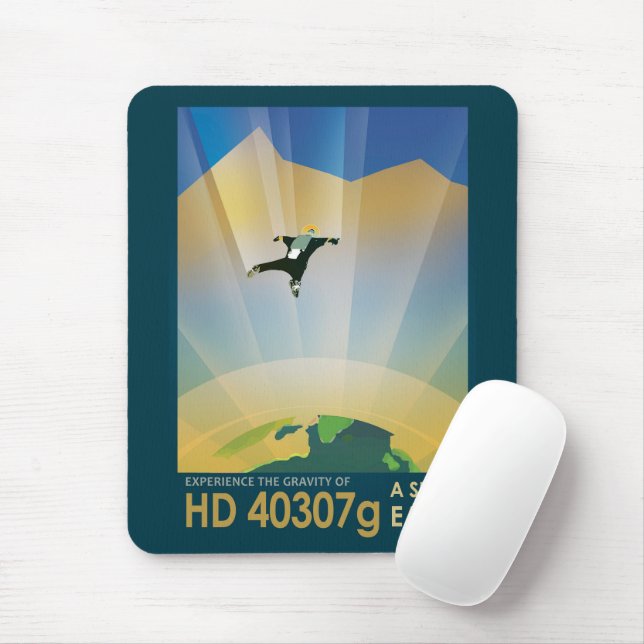 Mousepad Poster De Espaço Retroativo - A Gravidade De Uma S (Com mouse)