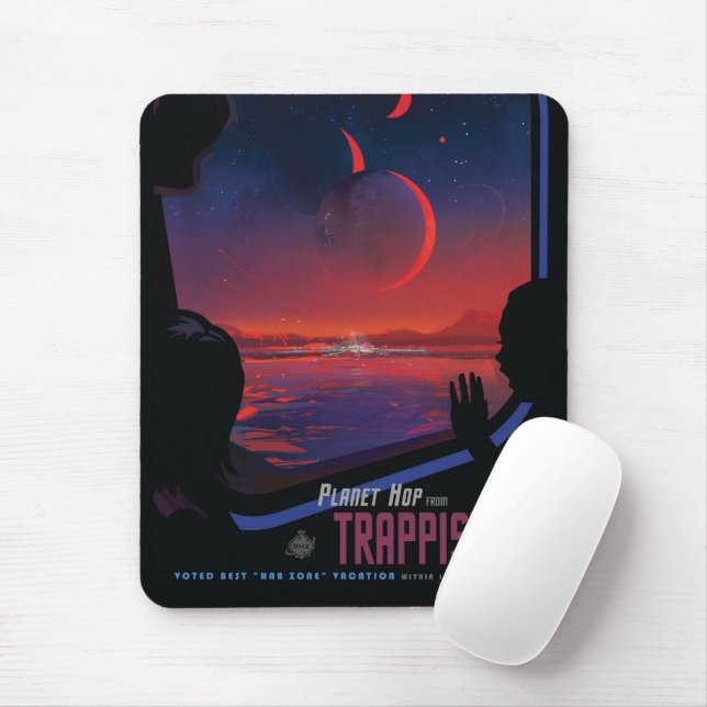 Mousepad Poster de Espaço Retroativo - Os Visualizadores Ob (Com mouse)