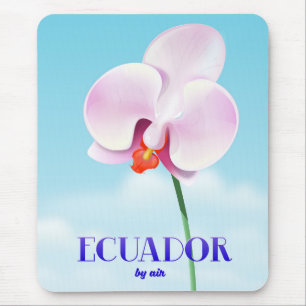 Mousepad Poster de viagens da orquídea de Equador