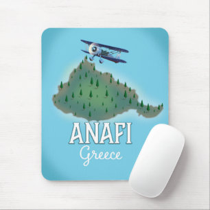 Mousepad Poster de viagens de Grécia da Ilha Anafi.