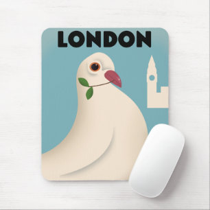 Mousepad poster de viagens estilo London Vintage.