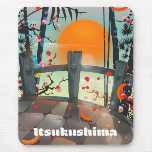 Mousepad poster de viagens Itsukushima Japão