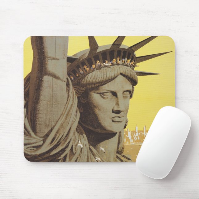 Mousepad Poster de viagens Para Nova Iorque, United Air Lin (Com mouse)